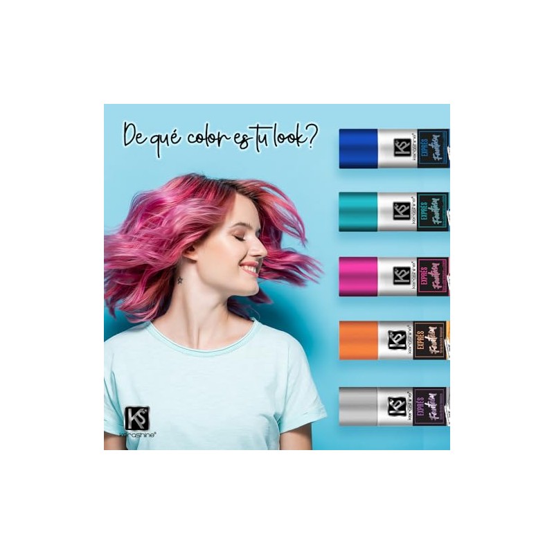 Kerashine Tinte Temporal para Cabello Fantasy Rojo 80 ml