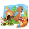 Wooden Puzzle Toy, 64-Piece Puzzle Made of Wood, Four Levels