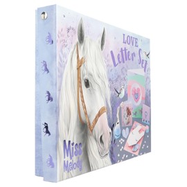 Depesche 12969 Miss Melody Love Letter Set Hand Lettering in Horse Design, Writing Set Including Writing Paper, Envelopes, Stickers, Stamp and Much More, Multicoloured