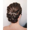 Relandy Bridal Wedding Hair Pins Silver Crystal Hairpieces Rhinestone Bridal