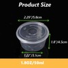 BFGLLY 50 Pack Reusable Plastic Pots, Round Food Containers, Sauce