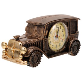 Cabilock Classic Car Model Alarm Clock Retro Vintage Style Mini Desktop Clock for Home Office Study Decor Unique Chic Ornament 7.48X3.54X2.95In