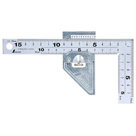 Shinwa Sokutei 12485 Curved Measuring Measuring Thick Wide Width Silver 5.9 inches (15 cm) Front and Back Equivalent, 8 Tiers, Stopper for Curved Scale with Metal