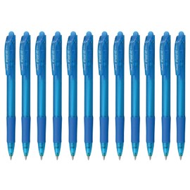 Pentel BX417-S Bolígrafo Feel-It, Retráctil Punta Fina, Azul Cielo