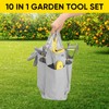 Blumway Garden Tool Sets, 10 Piece Heavy Duty Gardening Tool
