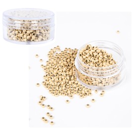 1000Pcs 2.5mm Nano Rings Beads Micro Copper Rings Dreadlock Beads Micro link tube ring For Tip/Ring Hair Extensions Link Hair Tools Accessories (Bleach Blonde)