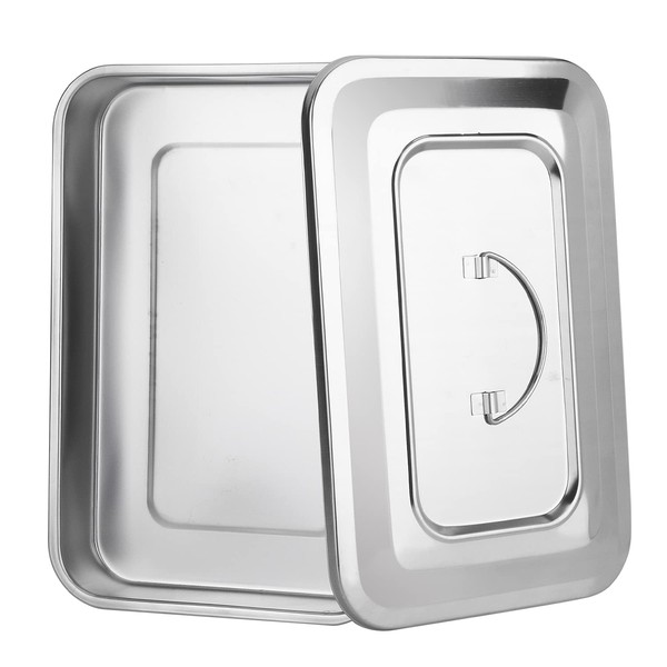 faruijie Stainless Steel Tray with Lid, Medical Multifunction Sterilization Organiser