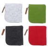 DEARMAMY Set of 4 Felt Wallet for Mini Purse with
