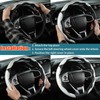 GIANT PANDA Carbon Fibre Pattern 3 Piece Steering Wheel Cover