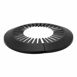 Mago Family Magic Flange Decoration, 2.95"-4.49" Escutcheon Plate Water Drain Line Cover, PP Plastic, Black Pipe Cover for Bathroom Wall, 1 Piece (75-114mm)