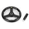 200*18mm Black Anti slip Bakelite 3 Spoked Lathe Handwheel with