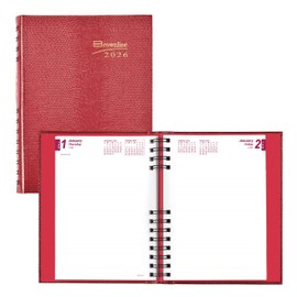 Brownline® 2026 CoilPro™ Daily/Monthly Planner, Untimed Journal, 12 Months, January to December, Twin-Wire Binding, 8.25" x 5.75", Bright Red (CB389C.RED-26)