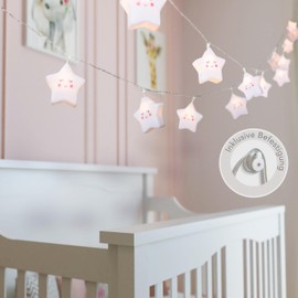 Cobus CozyHome Star Fairy Lights Children - 20 LEDs & 6 m I Power Operated I Fairy Lights Children's Room Decoration for House Bed I Stars Light Garland Girls Boys Baby Warm Light Indoor String Lights