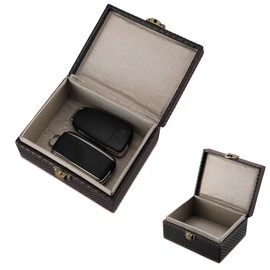 Trsnzul Keyless Go Protection Car Key Box, RFID Blocker Car Key, Faraday Box Bag Car Key Protection Keyless, for Car Key Safe (Black, 115 x 90 x 62 mm)