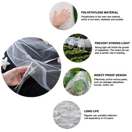 Garden Netting,Barrier Netting Plant Cover for Thicken Mosquito Garden Mesh Net Covers for Protect Plant Vegetable Fruits Flower(10x13 ft)
