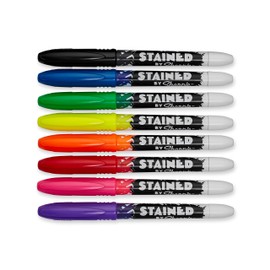 Sharpie 1779005 Brush Pens, Stained, Set of 8, Water-based, Markers, Cloth