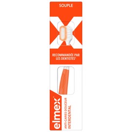 ELMEX - Gentle tooth brush - Clean between teeth and entire surface - Compact, soft head to reach hard-to-reach areas and remove plaque