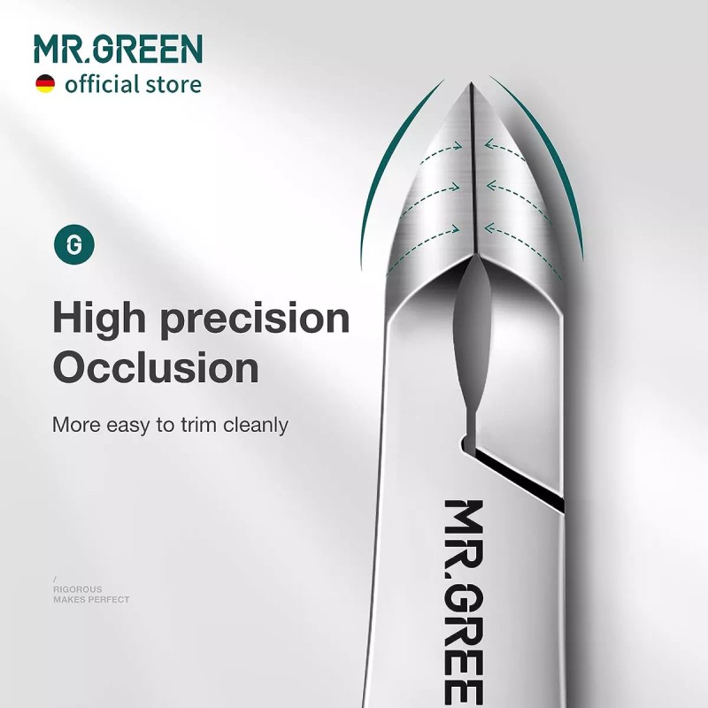 Mr.Green Alicate Para Cuticulas Mr.green, Acero Inox., Con Empujador