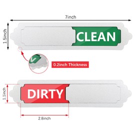 Clean Dirty Sign Dishwasher Magnet, Upgrade Dirty Clean Sign for Dishwasher, Easy to Read, Kitchen Decor