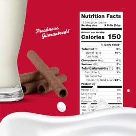 got milk? Wafer Spirals, Chocolate Hazelnut, 14 Oz. Tin with 36 Rolls, Delicious Rolled Wafer Rolls with Filling, Hazelnut Wafer Cookies for Dessert or Snack, Retail Pack