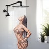 iFealClear All Metal 16" Shower Head Extension Arm, Solid Brass