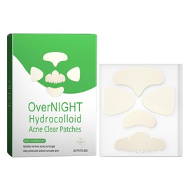 Shefave Anti Pickel Patches Über Nacht, 5in1 Pimple Patch, 20 Patches Hydrokolloid Patches, GroßE Acne Patch an Nase, an Kinn, Wangen, Rücke, Forehead Pickel Pflaster mit Retinol, Teebaumöl