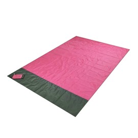 NUZAMAS 55 x 79 Inch Waterproof Picnic Blanket, Lightweight Beach Blanket with Bag, Sandproof, Foldable, Hiking, Camping Mat for Travel, Hiking, Grass, BBQ (Rose Red)