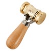 HONGDUI KM18 Woodworking Brass Chisel Mallet, 22Ounce Mallet Hammer with