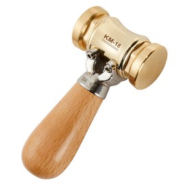HONGDUI KM18 Woodworking Brass Chisel Mallet, 22Ounce Mallet Hammer with Interchangeable Heads & Comfortable Handle for Chiseling Assembling