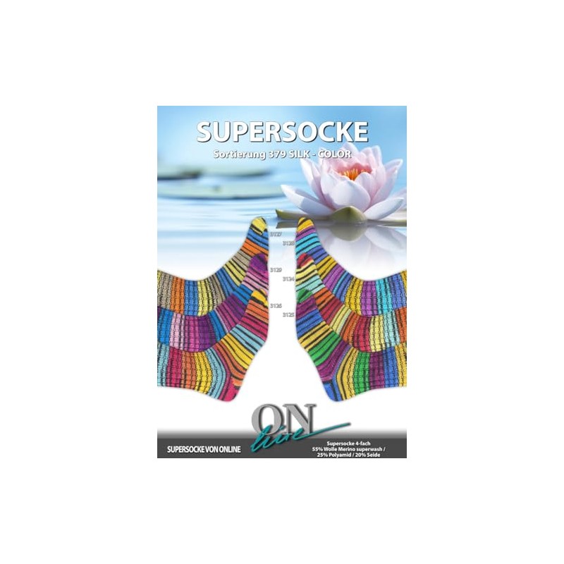 Online Supersocke 4-Ply Silk Colour, Sock Wool with Silk, Sock