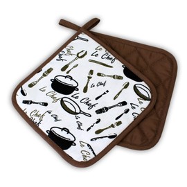 Le Chef 2-Piece Pot Holder for Kitchen, PSA Category II, Heat Resistant up to 250°C, Tested and Certified Product