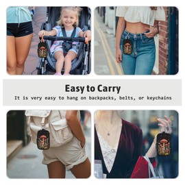 Mcapirivo Mcapirivo Cute Mushroom Hand Sanitizer Spray Case, Hand Sanitizer Holder Zippered Pouch, Fashion Accessory with Snap Hook for Glow Mist and Power Mist 1FL OZ