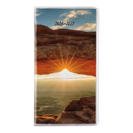 Blueline® 2026 Essential Monthly Two-Year Pocket Planner, January 2026 to December 2027, Stitched Binding, 6.5" x 3.5", Assorted Designs, Bilingual (CA424B.ASX-26)