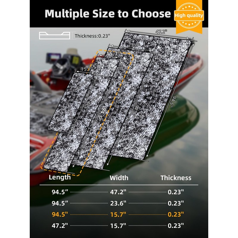 FOCEAN Boat Flooring EVA Foam Boat Decking Camo Marine Flooring