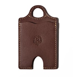 Pass Case, Vertical Pass Case, Made in Japan, Tochigi Leather, Commuter Pass Case, IC Case, ETC Card, Credit Card Storage, Business, Thin, Genuine Leather, Owl, Braun
