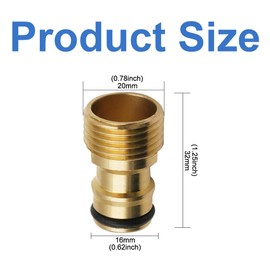 RDNKVB Universal Tap Connector for Mixer Tap, Pack of 2 Hose Adapters Tap Adapter Hose Coupling Quick Coupling Garden Hose Tap Adapters Connector