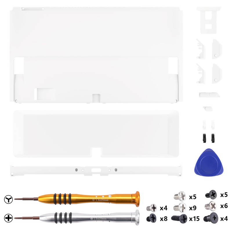 eXtremeRate DIY Console Backplate PC with Kickstand, Replacement Housing Shell
