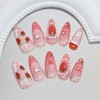 24 pcs Pink Nails with pearl - French Tip False