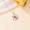 EUSJ Cardinal Pendant Necklace for Women 925 Sterling Silver Colored