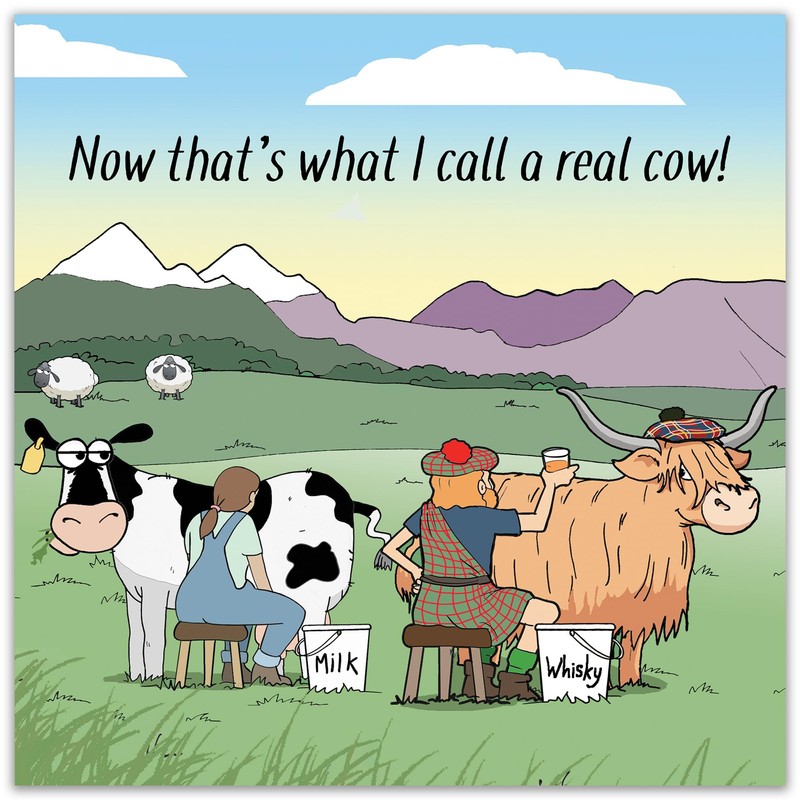 Twizler Funny Card - Highland Cow - Scottish Funny Birthday