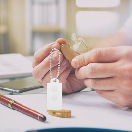 Aid Hearing Battery Case with Keychain, 5Pcs Portable Amplifier Storage Box Holder for Button Cell Batteries Pp Travel Organizer for Home Camping