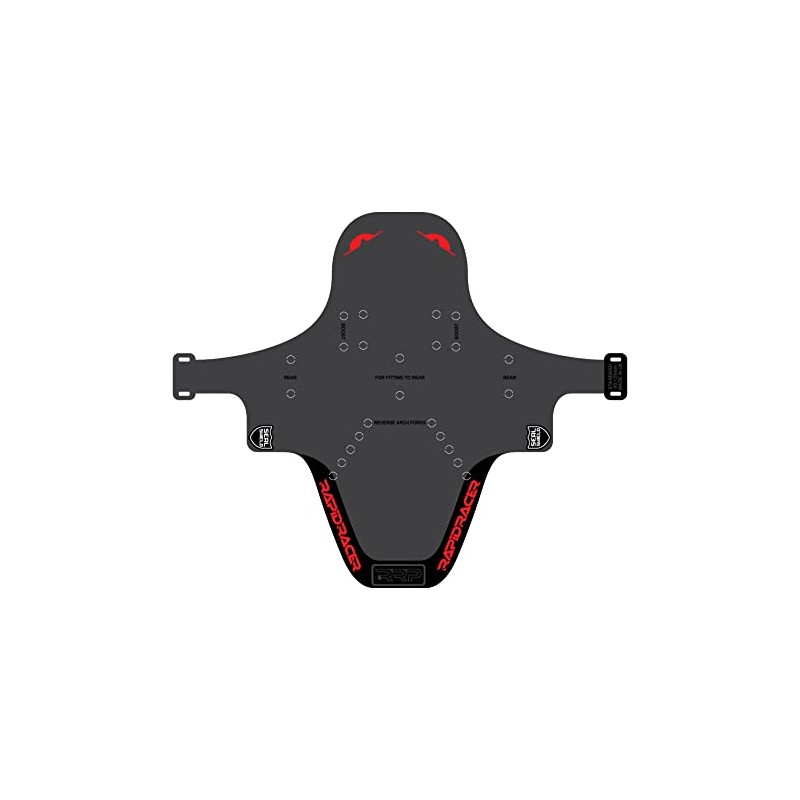 RRP Unisex's Enduro Mudguard, Black/Red, One Size