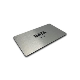 Data Sign - ADA Compliant Utility Sign, Raised Letters, Grade 2 Braille, Brushed Aluminum, TCO Inspection Certified, Install Ready (7”W x 4”H)