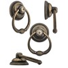 Fuxxer® 4 x Antique Drawer Handles Ring Eyelets Iron Handles