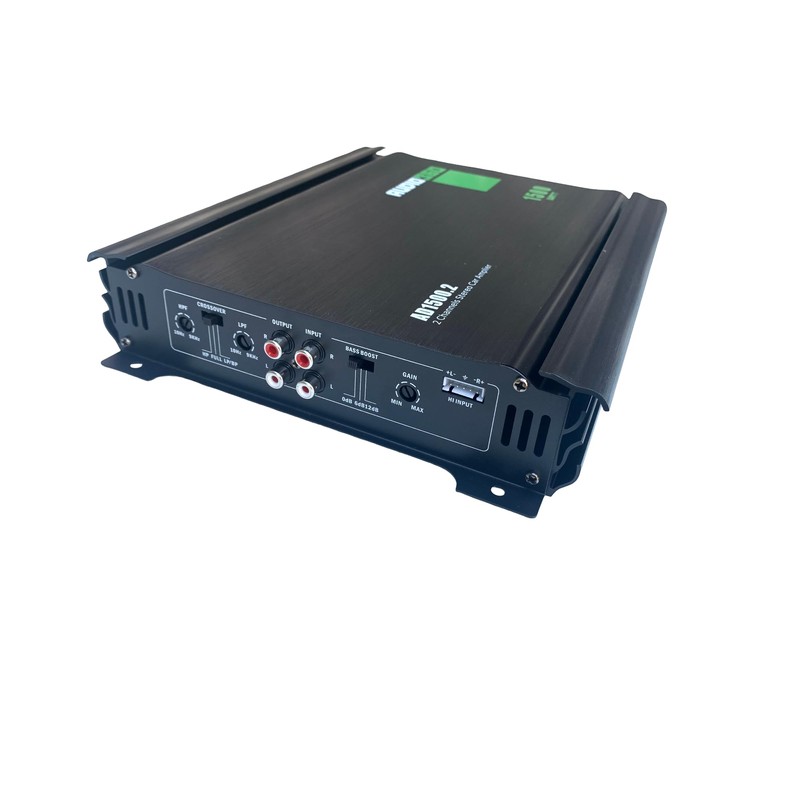 Audio360 AD1500.2 2-Channel Car Amplifier Bundle, 1500W Max Power, Includes