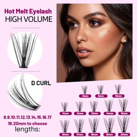 Dedila 8/10/12/14/16/17/18/20mm 60pcs 20 Root Grafting Individual False Eyelashes Mink Natural Long Eye Lashes Cluster Extension Makeup Beauty Fake Eyelash (20mm)