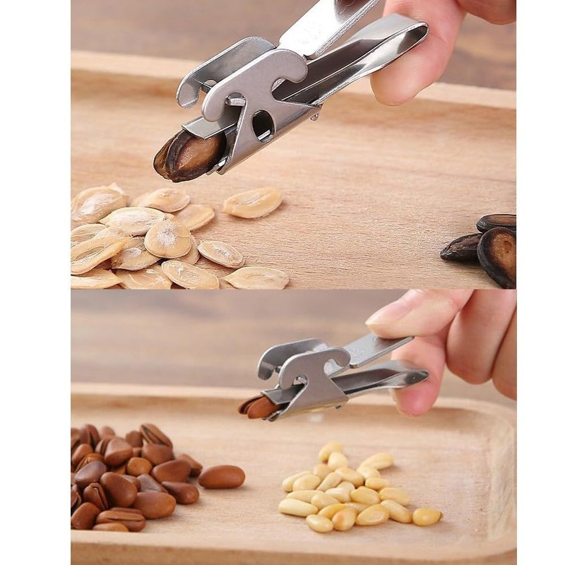 NentMent 2 Pack Pine Nuts Cracker Mini Portable Pistachio Crackers