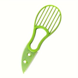 3-in-1 Avocado Tool, Mini Kitchen Slicer with Wire Cutter, 18 cm, Lime Green