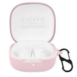 QWYJ for Redmi Buds 6 Play Case Carcasa Protectora de Silicona, para Redmi Buds 6 Play Funda con Mosquetón Llavero Anti-perdida (Rosa)