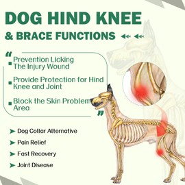 ROZKITCH Dog Surgery Leg Sleeve Rear Legs, Pet Sleeve to Prevent Licking Wound Elbow Knee Protector, Dog Recovery Suit Cone Collar Alternative for Sprain ACL CCL Arthritis Joint Care Camo M